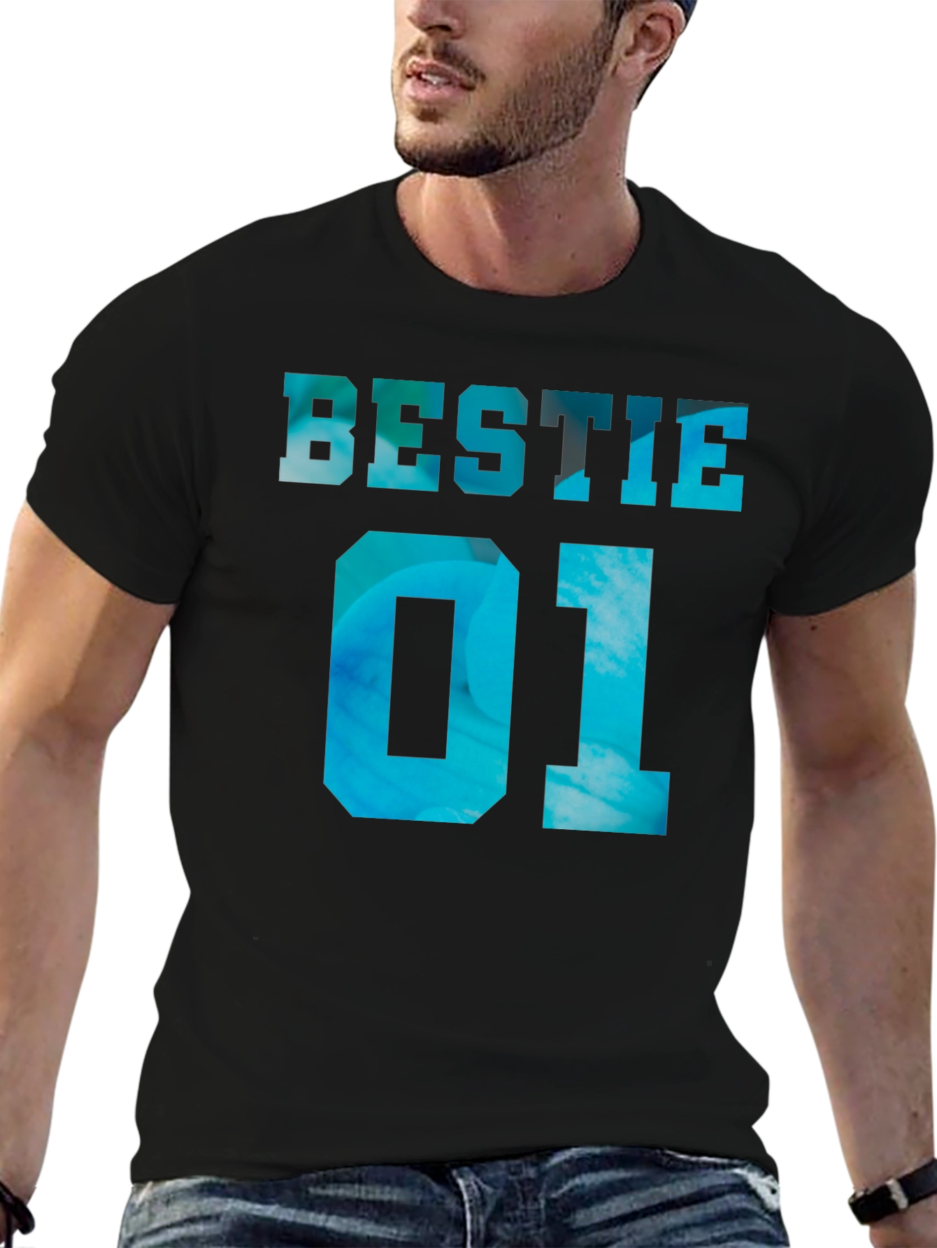 Bestie 01 Graphic Tee - Trendy Couple Shirt