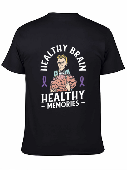 Healthy Brain Healthy Memories T-Shirt - Brain Health Awareness