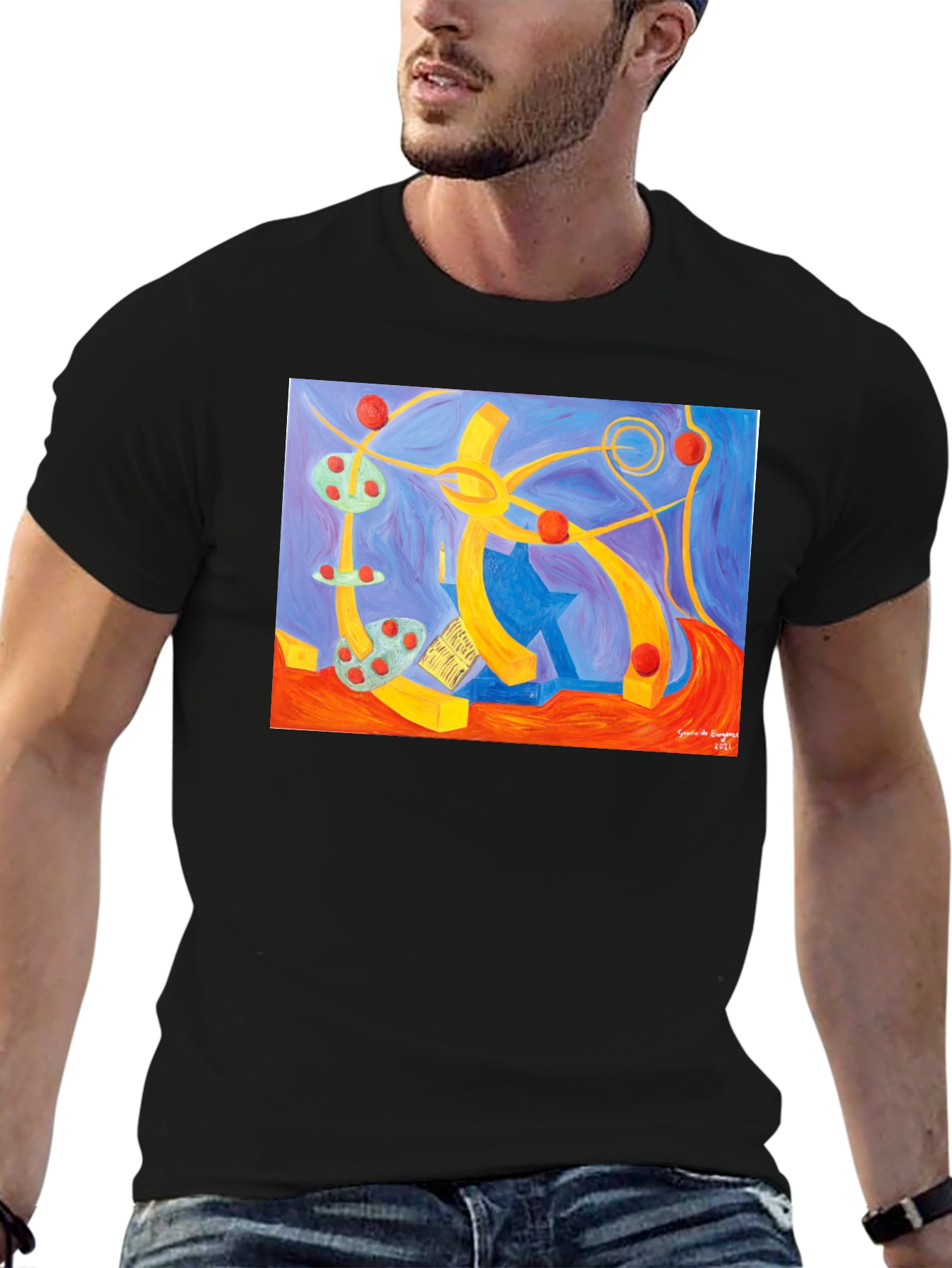 Abstract Art Graphic Tee - Unique Design