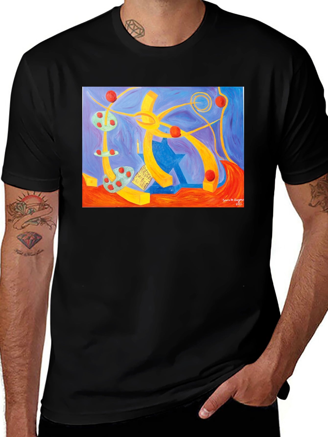 Abstract Art Graphic Tee - Unique Design