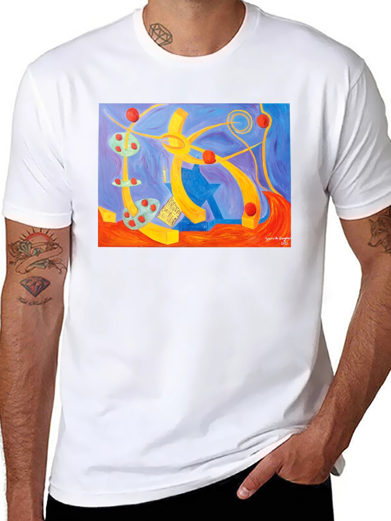 Abstract Art Graphic Tee - Unique Design