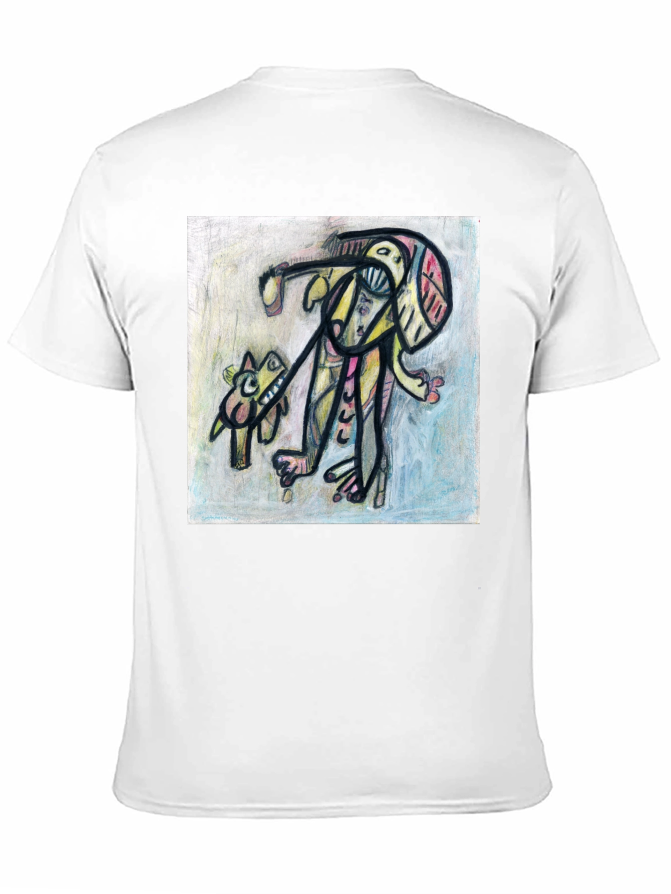 Abstract Art Graphic Tee - Stylish Black T-Shirt