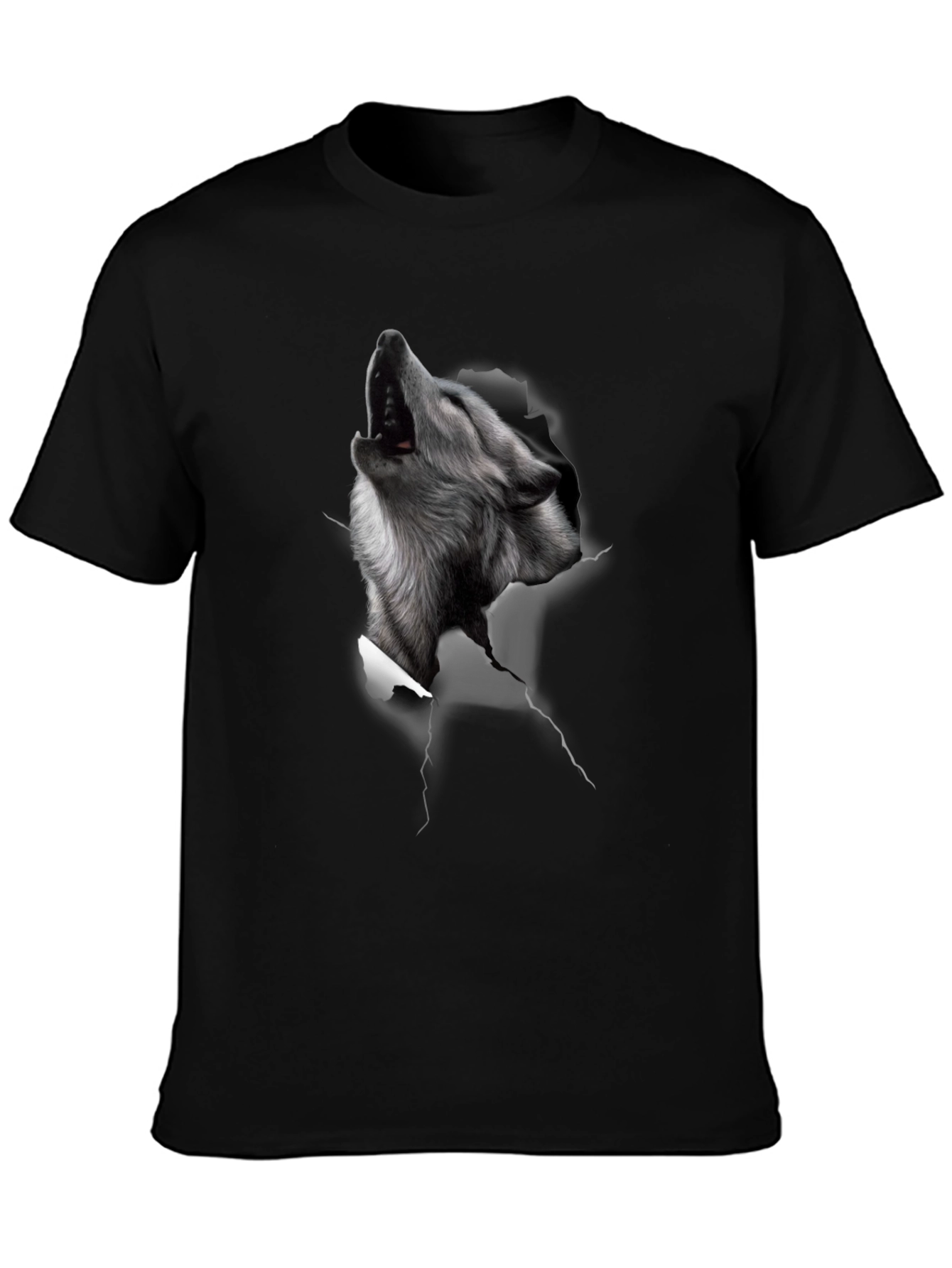 Wolf Graphic Black T-Shirt