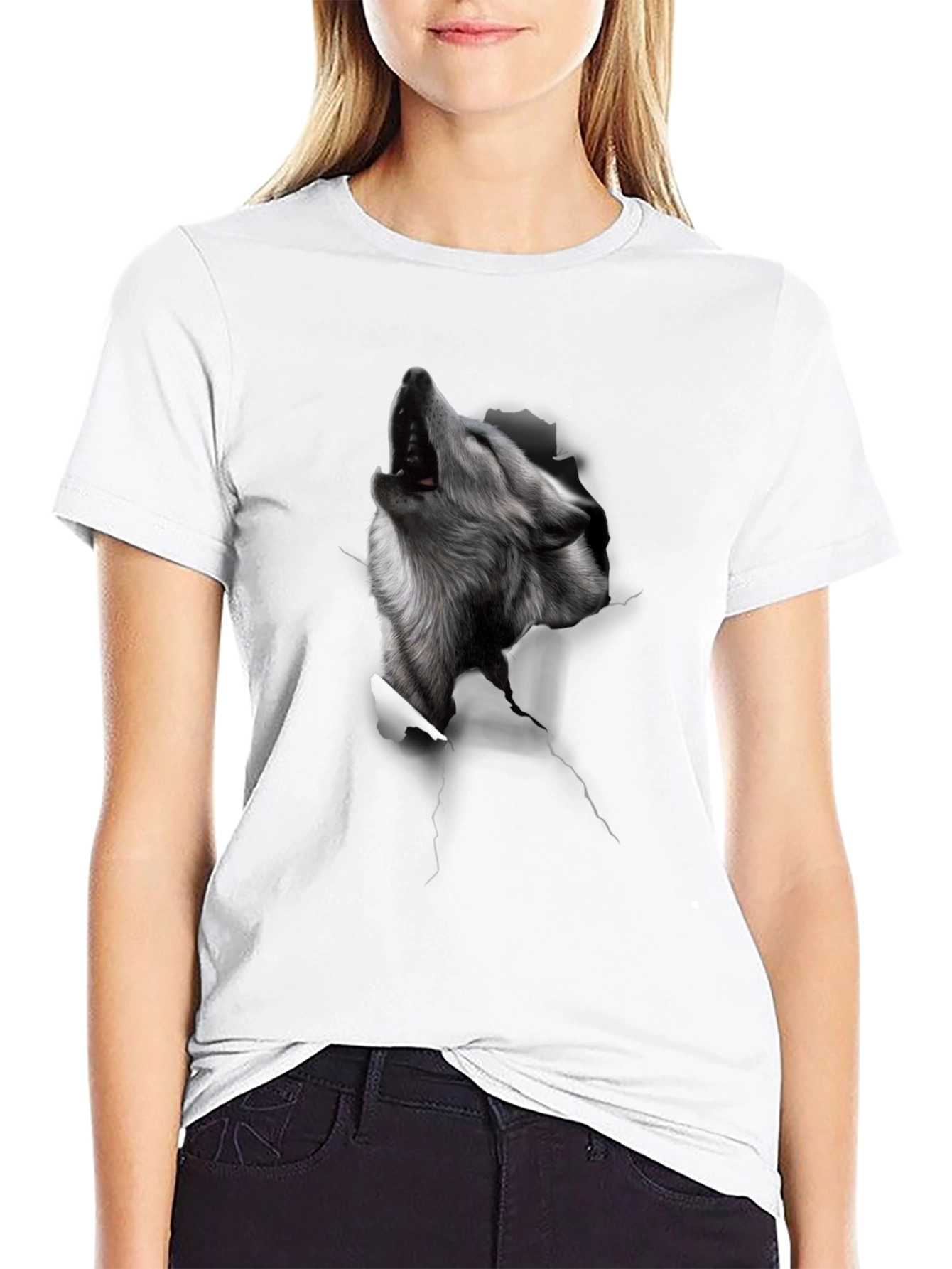 Wolf Graphic Black T-Shirt