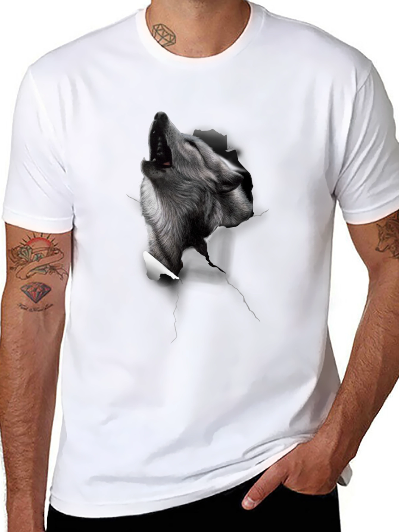 Wolf Graphic Black T-Shirt
