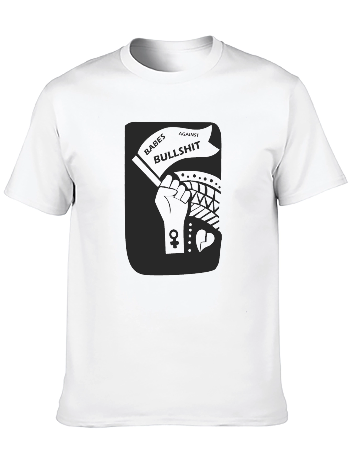 Babes Against Bullshit Black Graphic T-Shirt