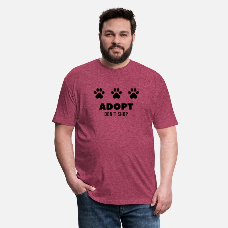 ADOPT DON'T SHOP - Black Design with Paw Prints
