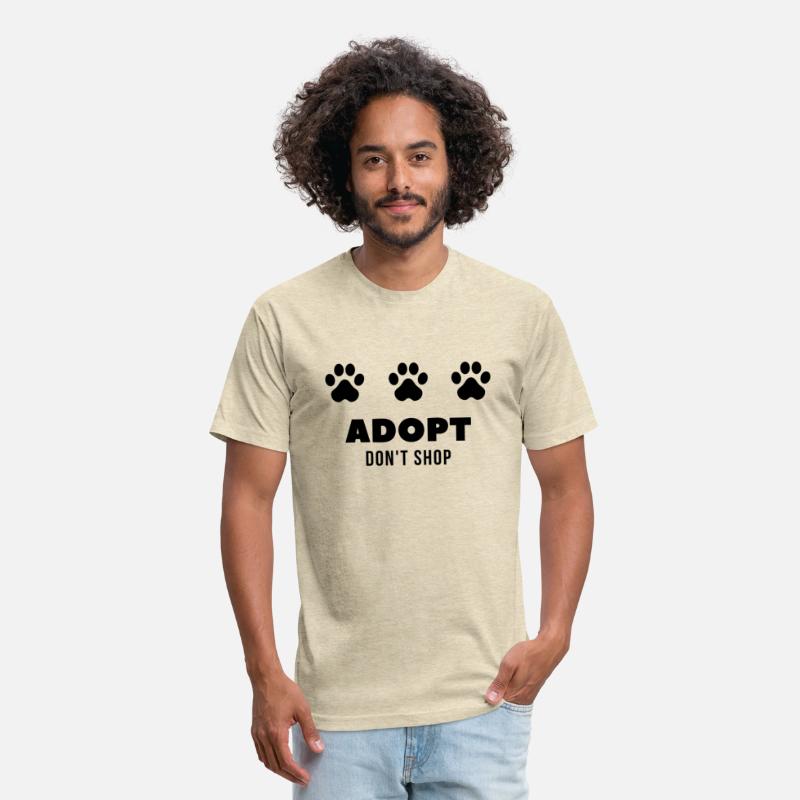 ADOPT DON'T SHOP - Black Design with Paw Prints