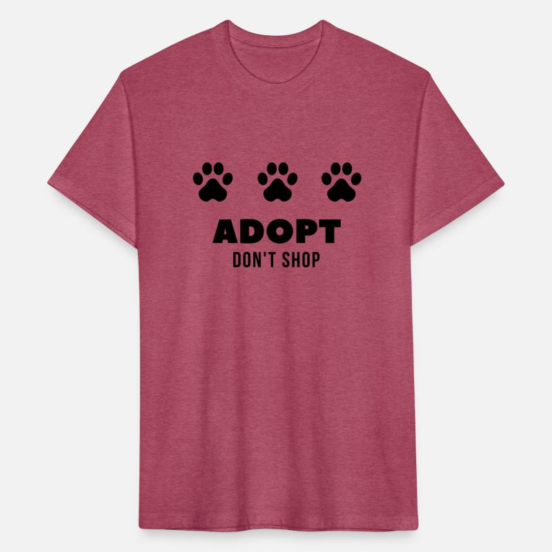 ADOPT DON'T SHOP - Black Design with Paw Prints