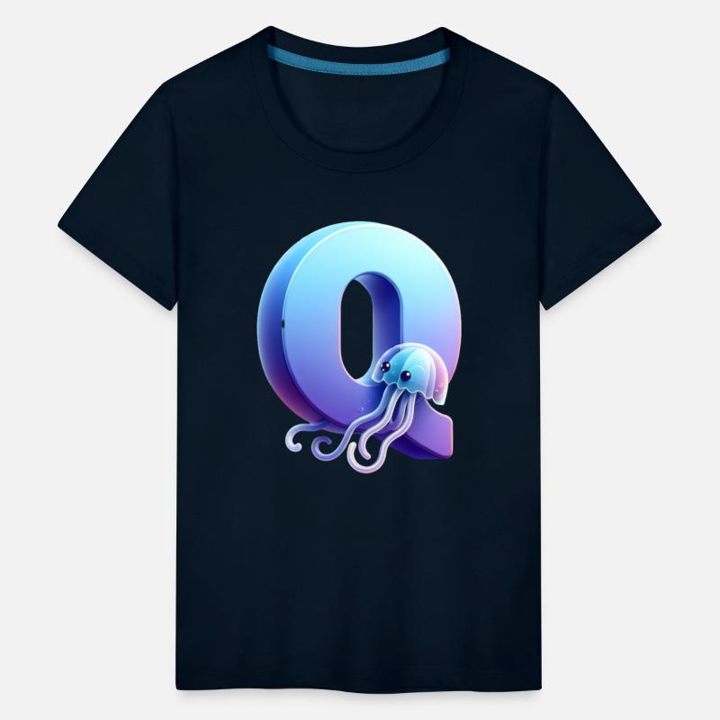 Adorable Jellyfish with Letter Q – Cute Animal Art