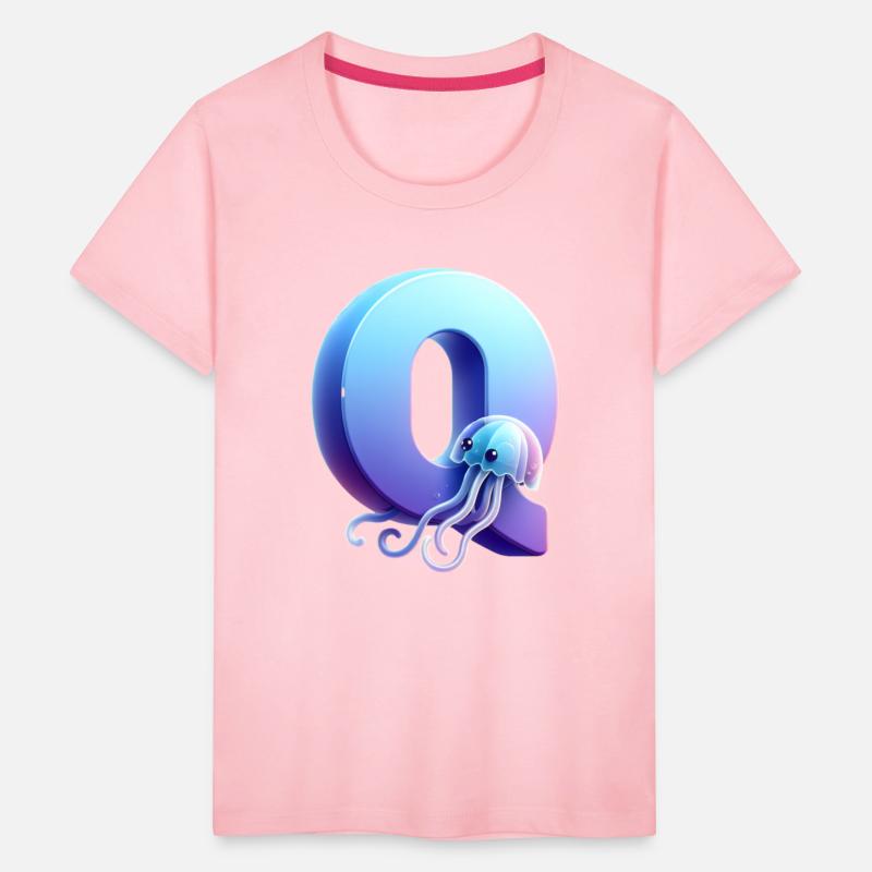 Adorable Jellyfish with Letter Q – Cute Animal Art