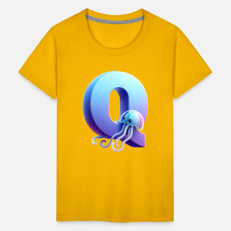 Adorable Jellyfish with Letter Q – Cute Animal Art