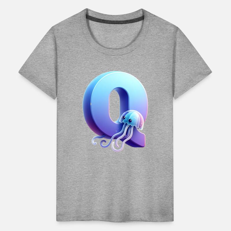 Adorable Jellyfish with Letter Q – Cute Animal Art