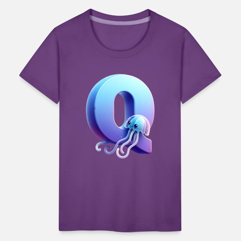Adorable Jellyfish with Letter Q – Cute Animal Art