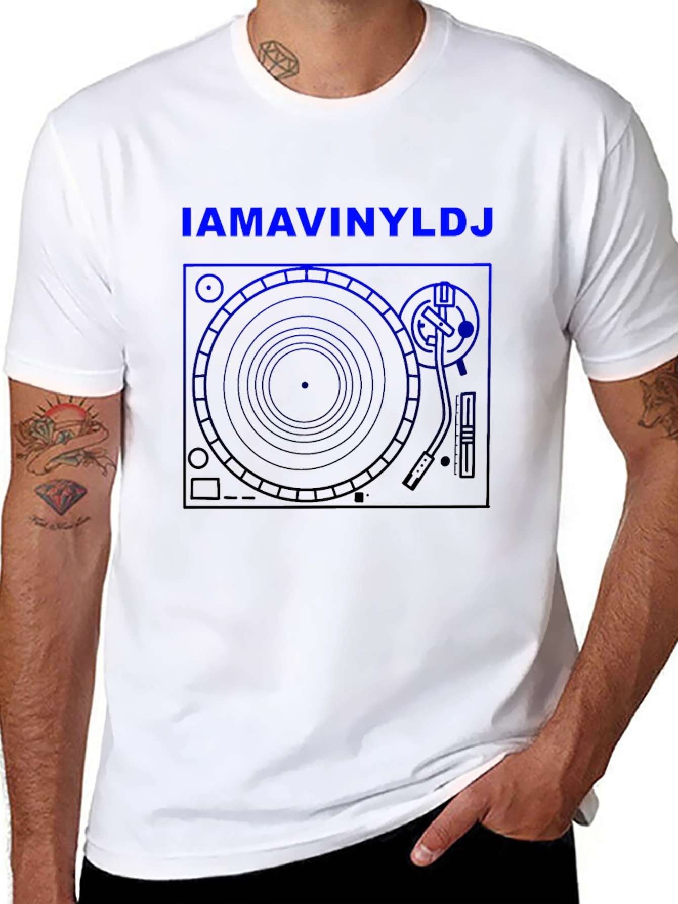 IAMAVINYLDJ T-Shirt - DJ Turntable Graphic Tee