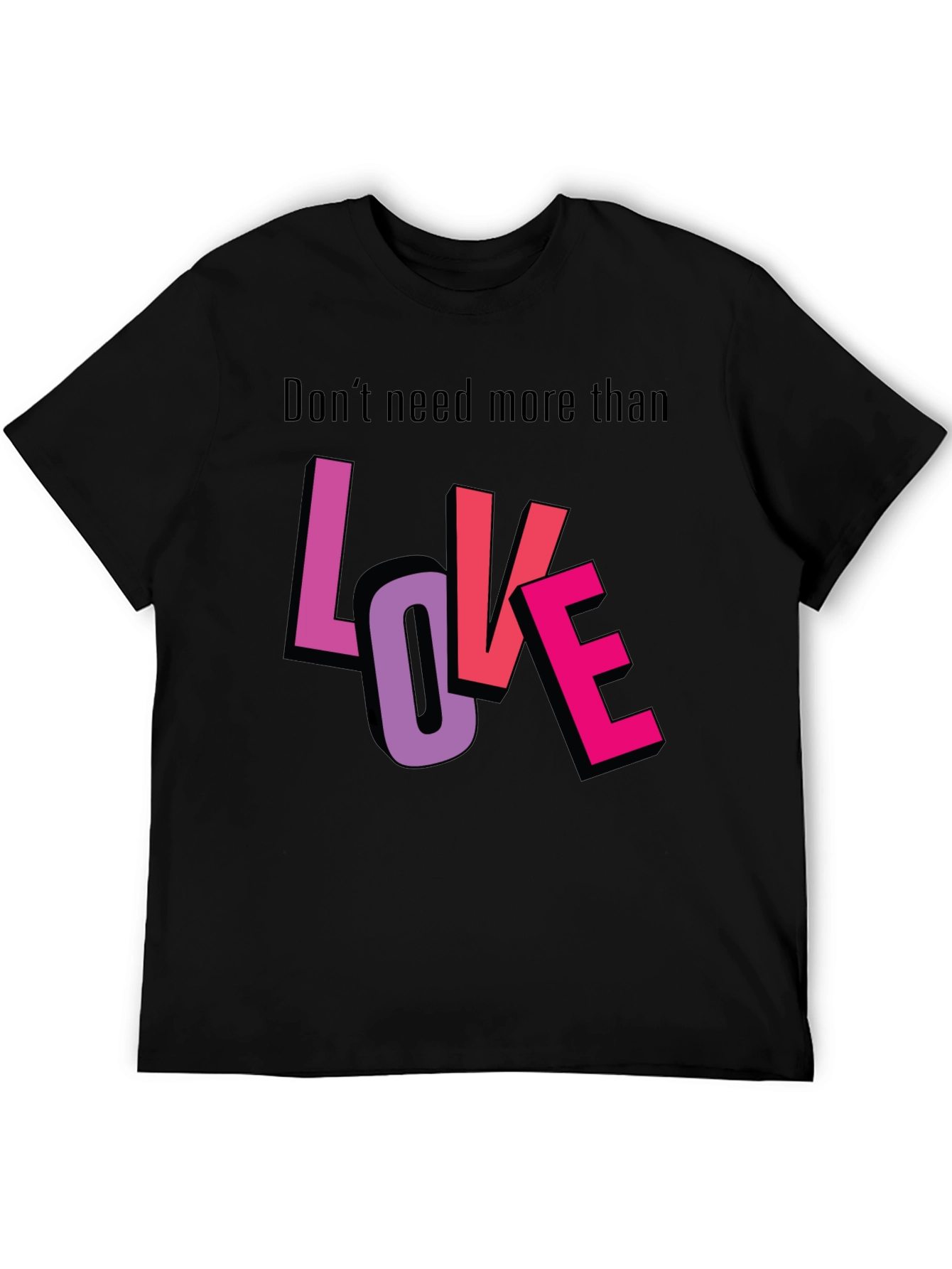 Love Graphic T-Shirt - Stylish Black Tee