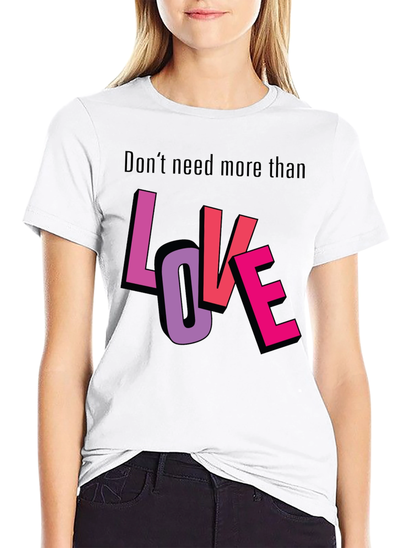 Love Graphic T-Shirt - Stylish Black Tee