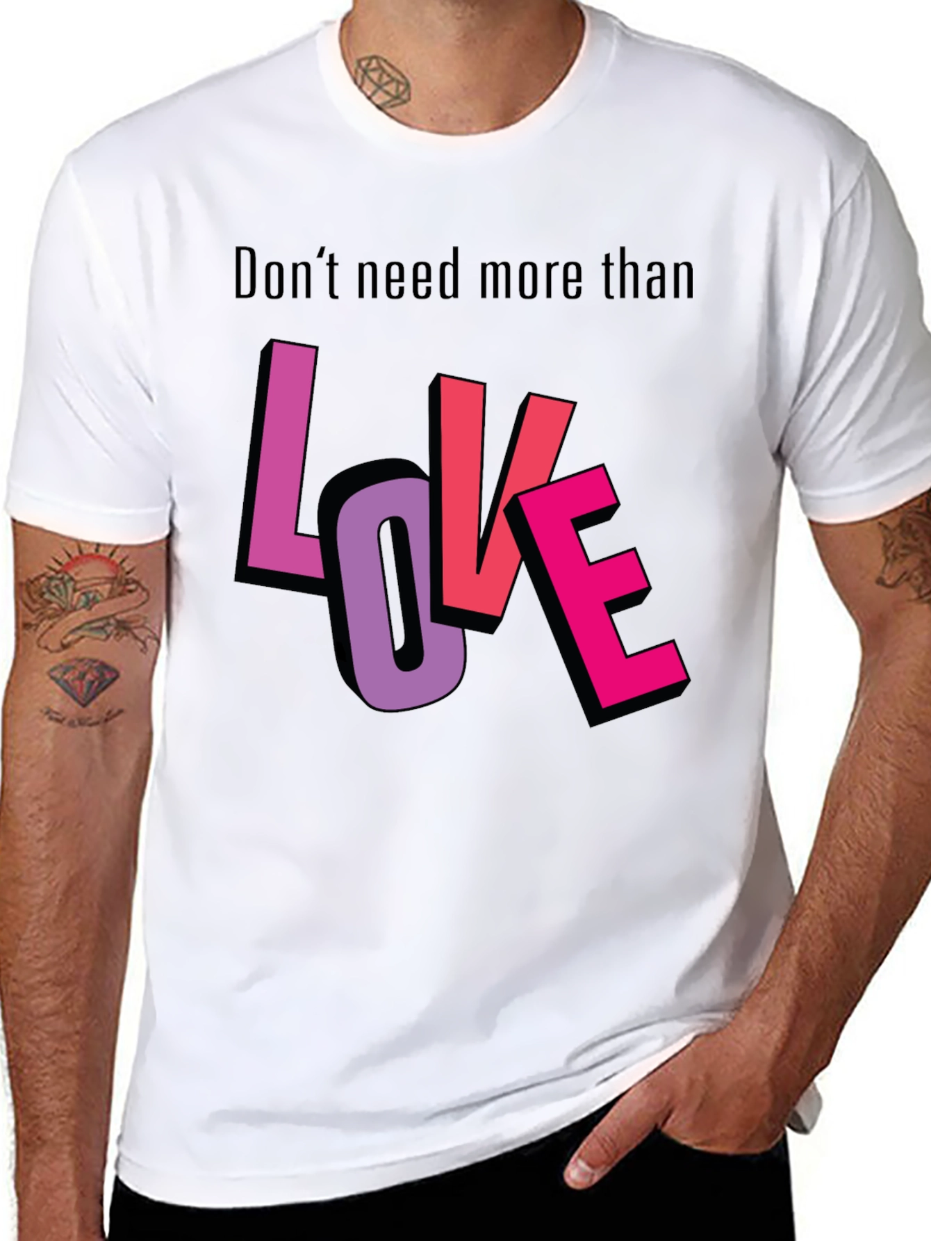 Love Graphic T-Shirt - Stylish Black Tee