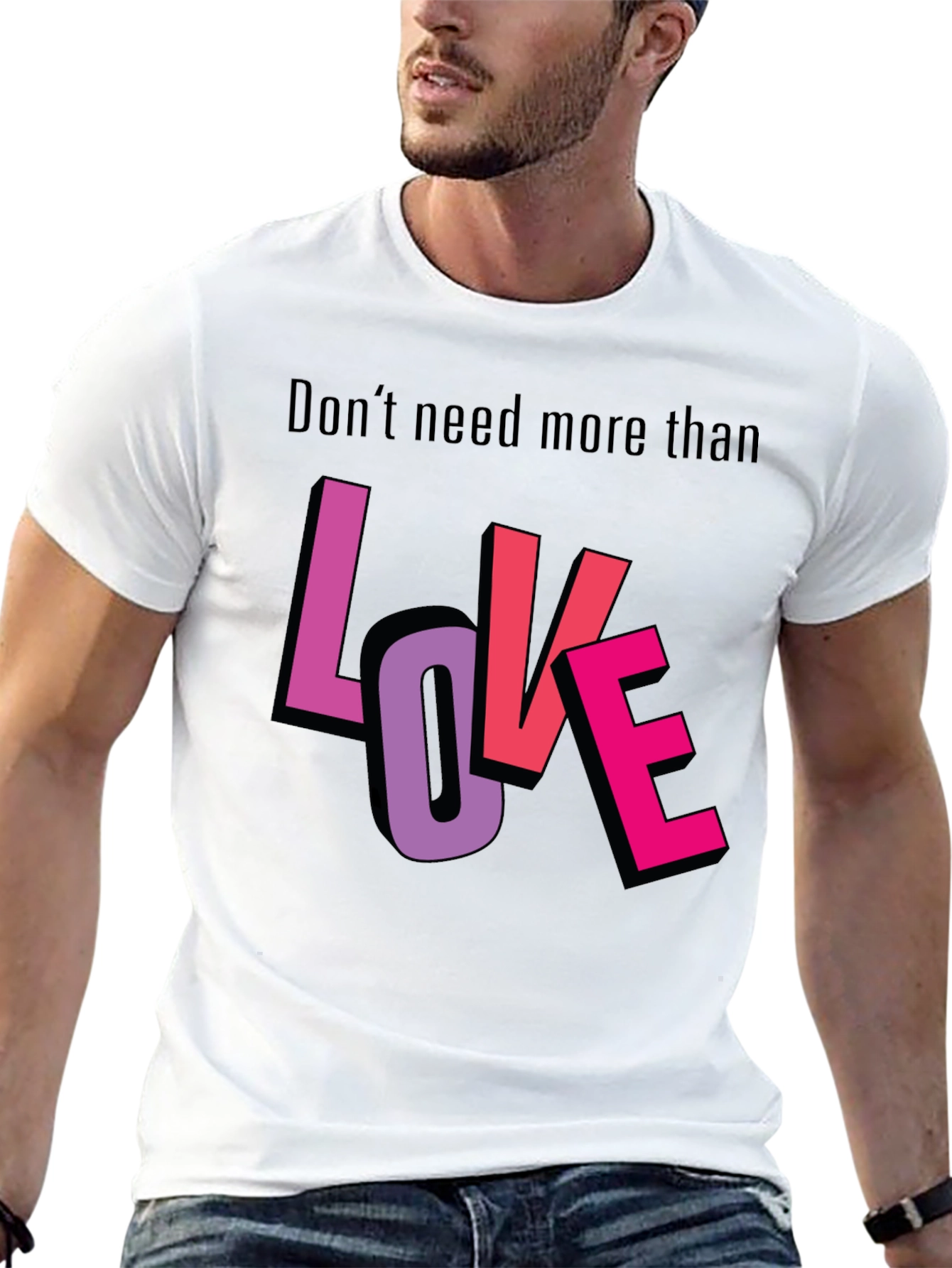 Love Graphic T-Shirt - Stylish Black Tee