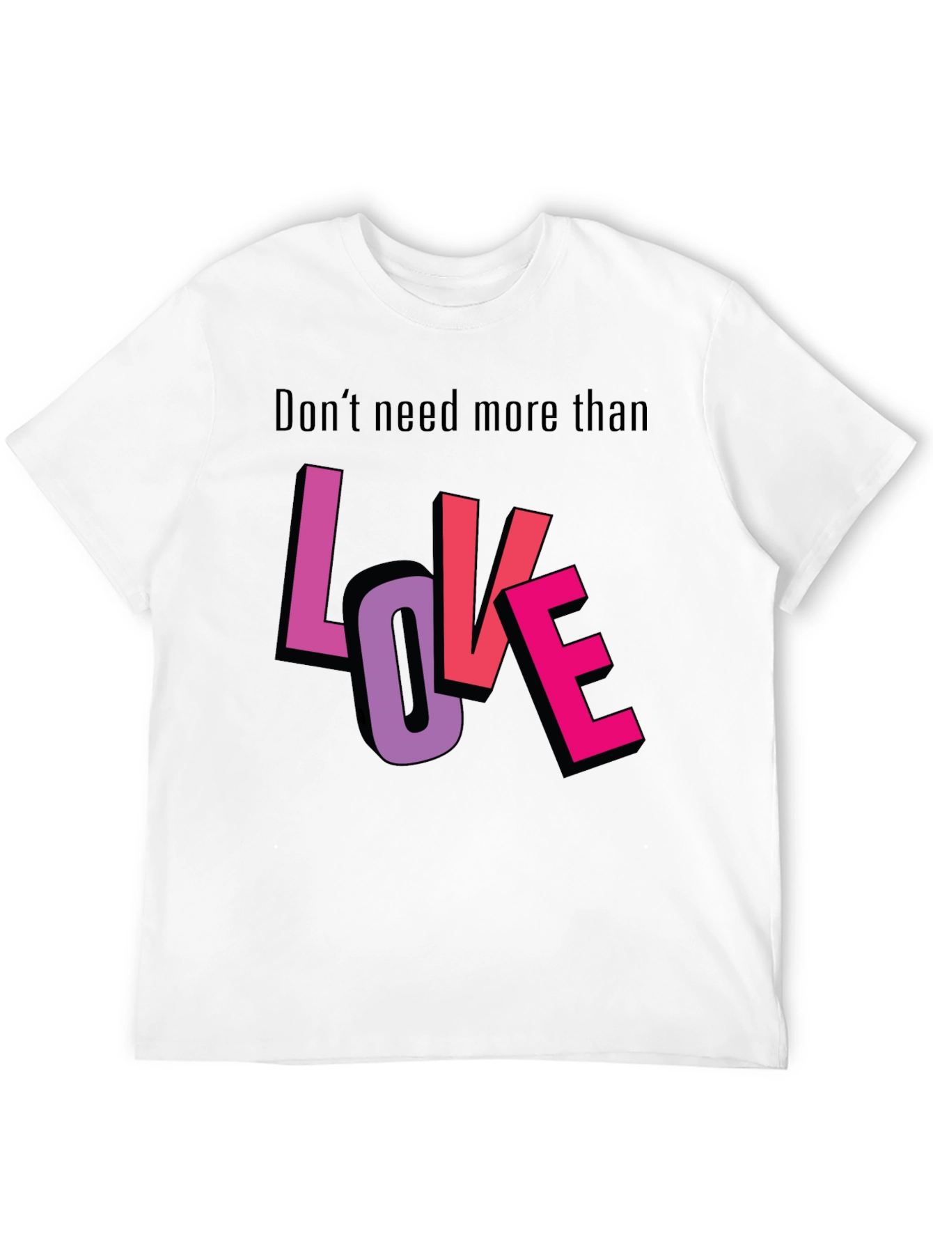 Love Graphic T-Shirt - Stylish Black Tee