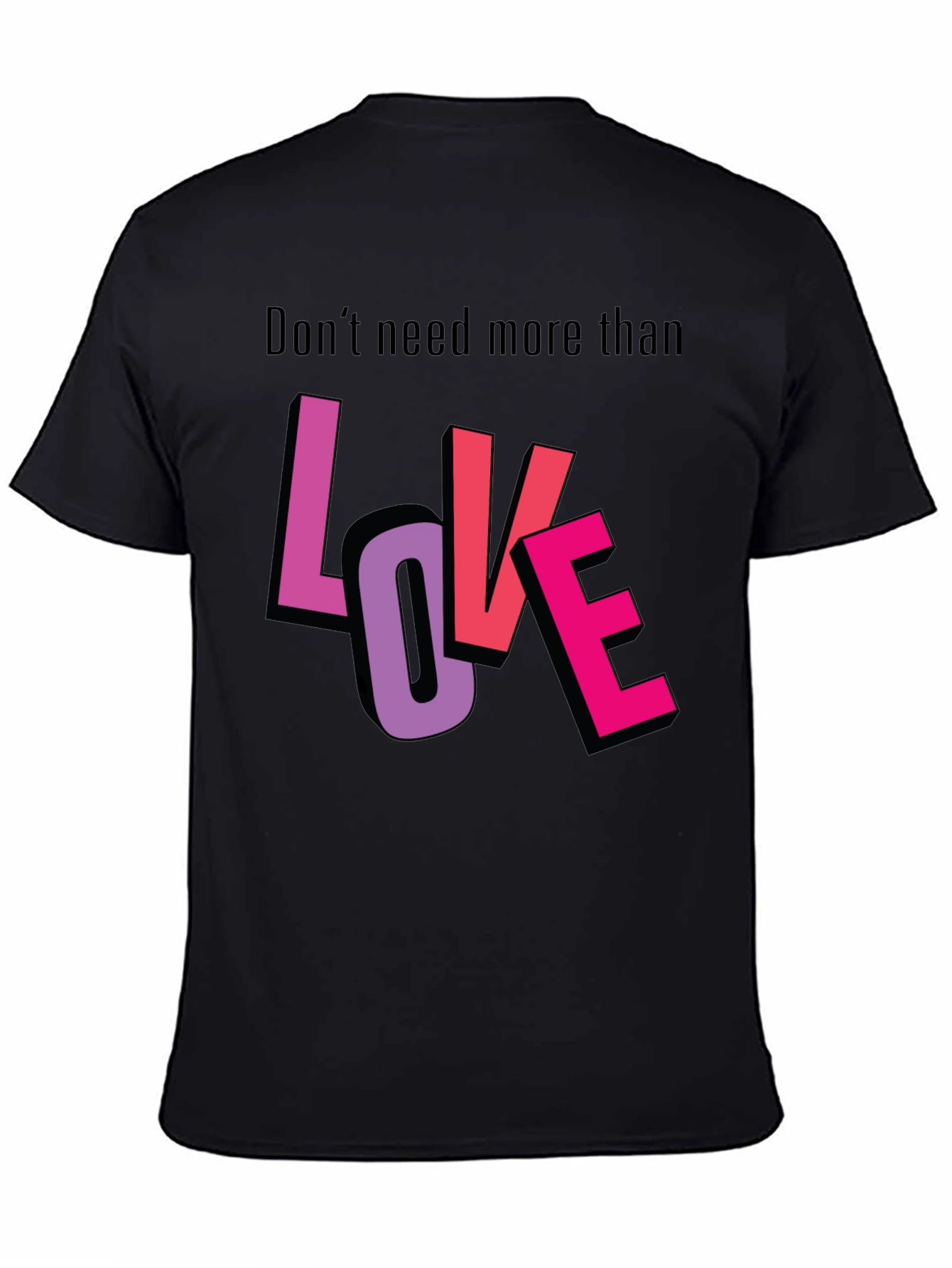 Love Graphic T-Shirt - Stylish Black Tee