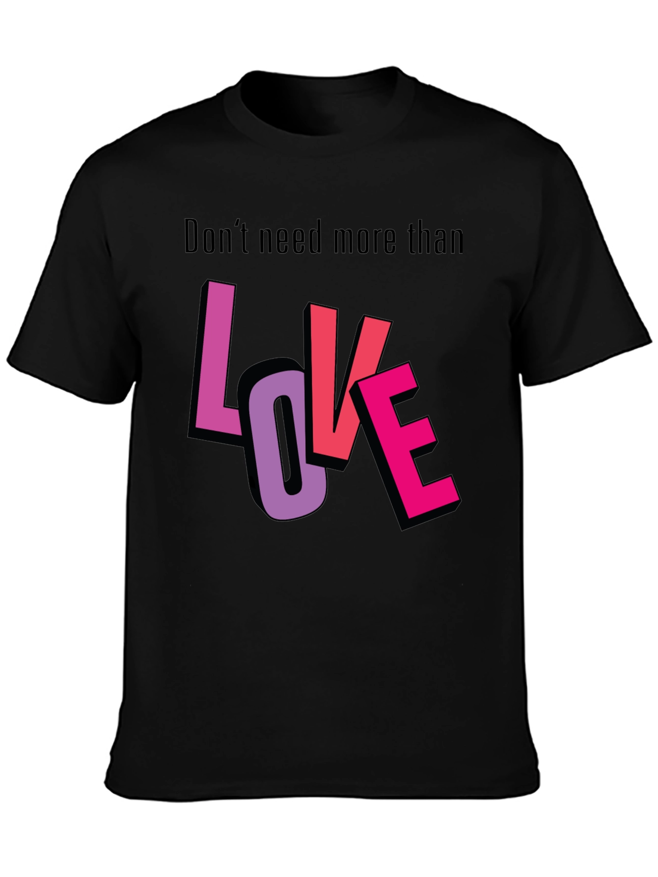 Love Graphic T-Shirt - Stylish Black Tee