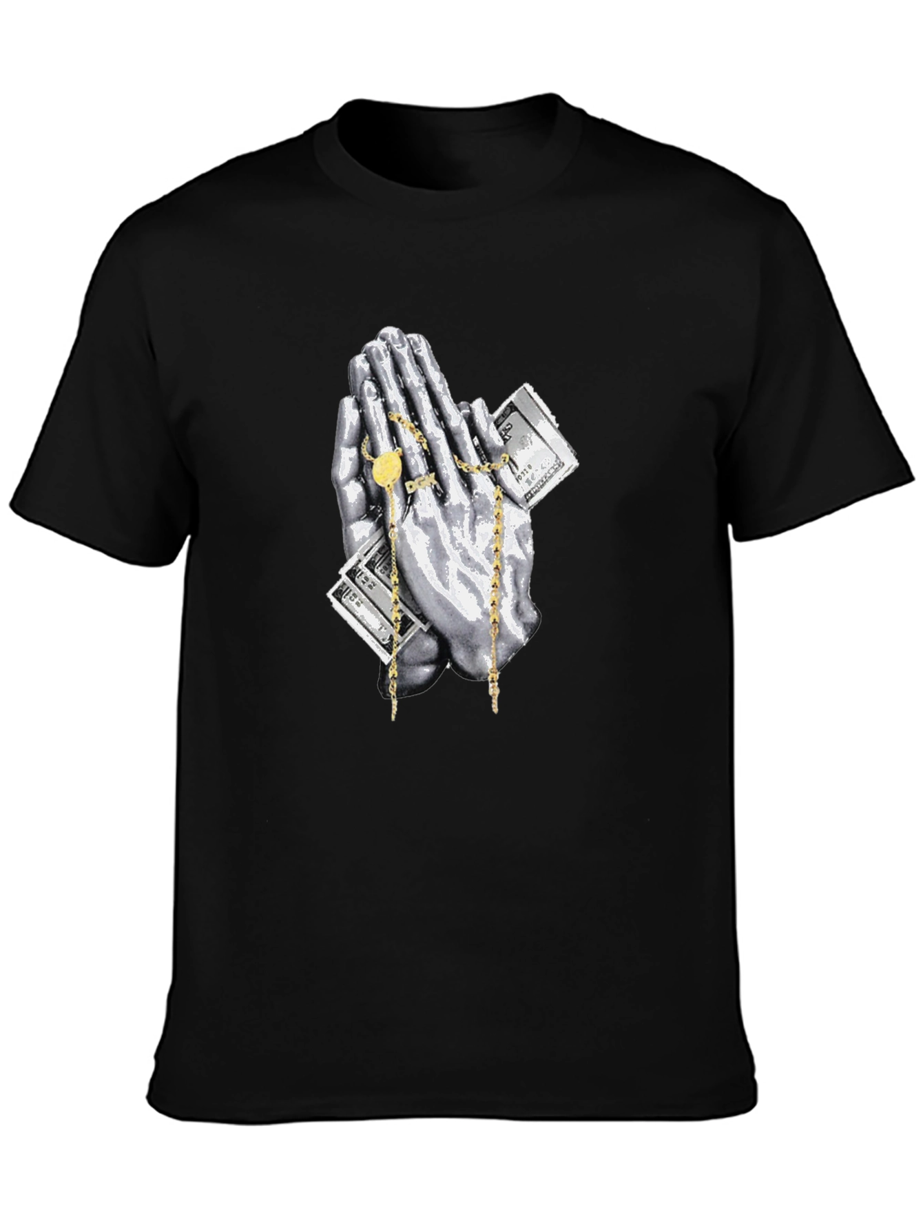 Praying Hands Money Graphic Tee