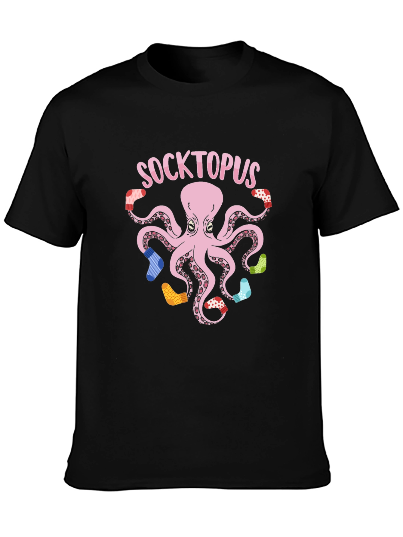 Socktopus Graphic Tee - Quirky Octopus with Socks T-Shirt