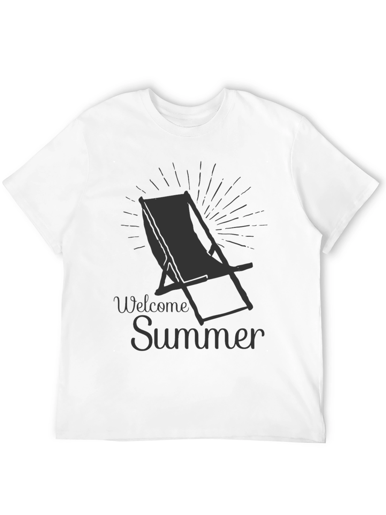 Welcome Summer T-Shirt - Beach Chair Graphic