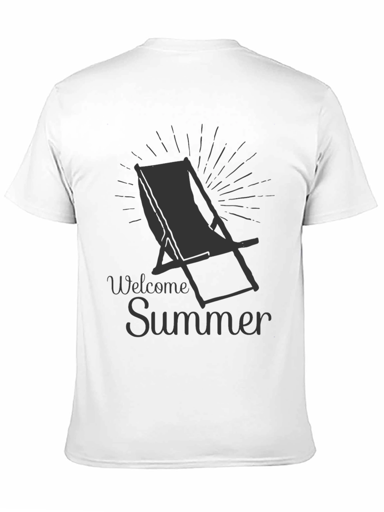 Welcome Summer T-Shirt - Beach Chair Graphic