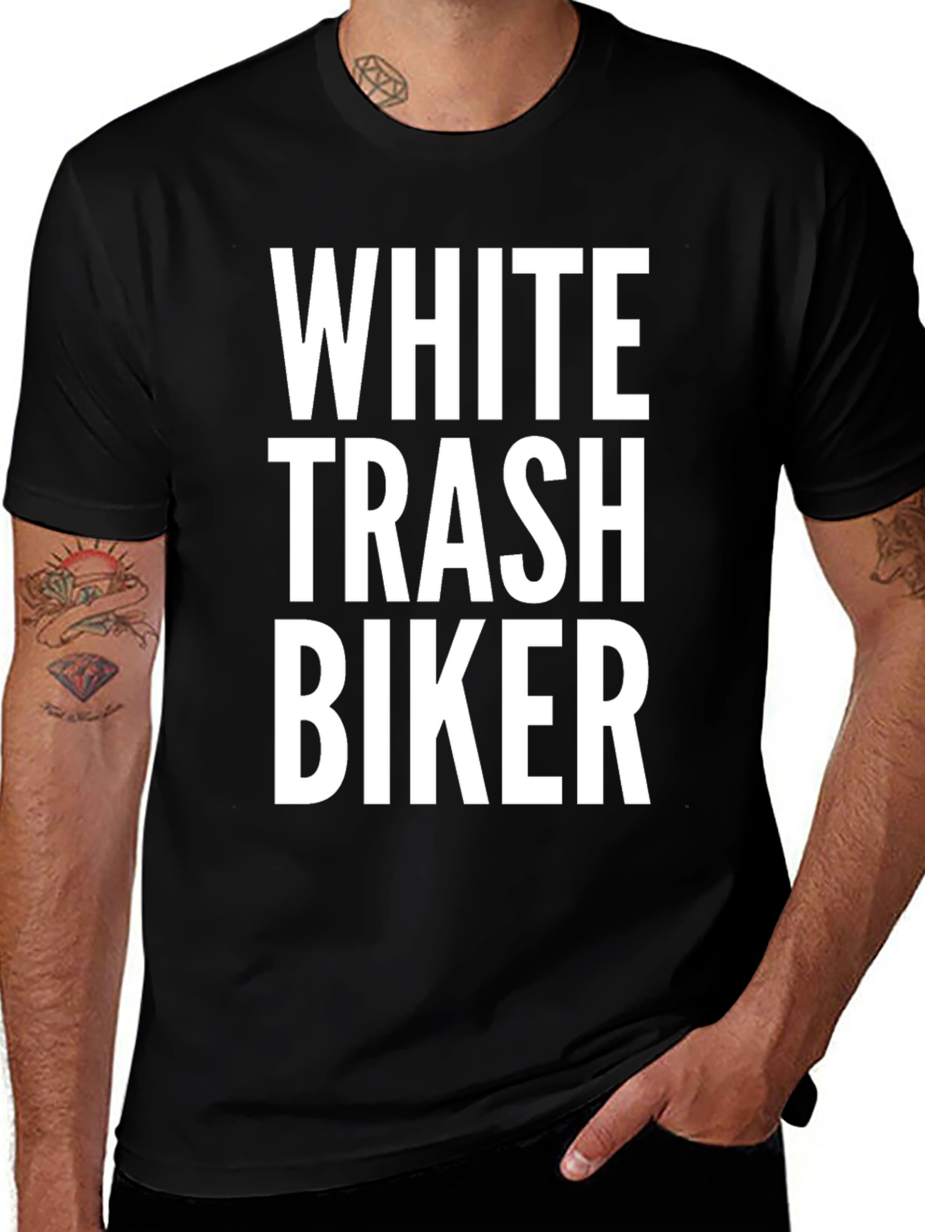 White Trash Biker Graphic T-Shirt