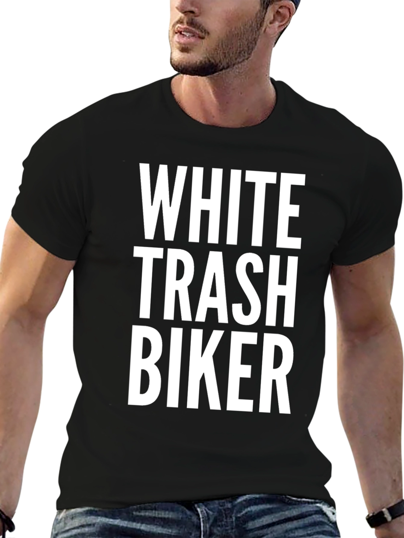 White Trash Biker Graphic T-Shirt