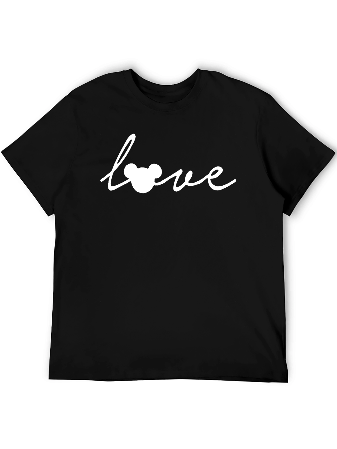 Mickey Mouse Love Graphic Tee - Black