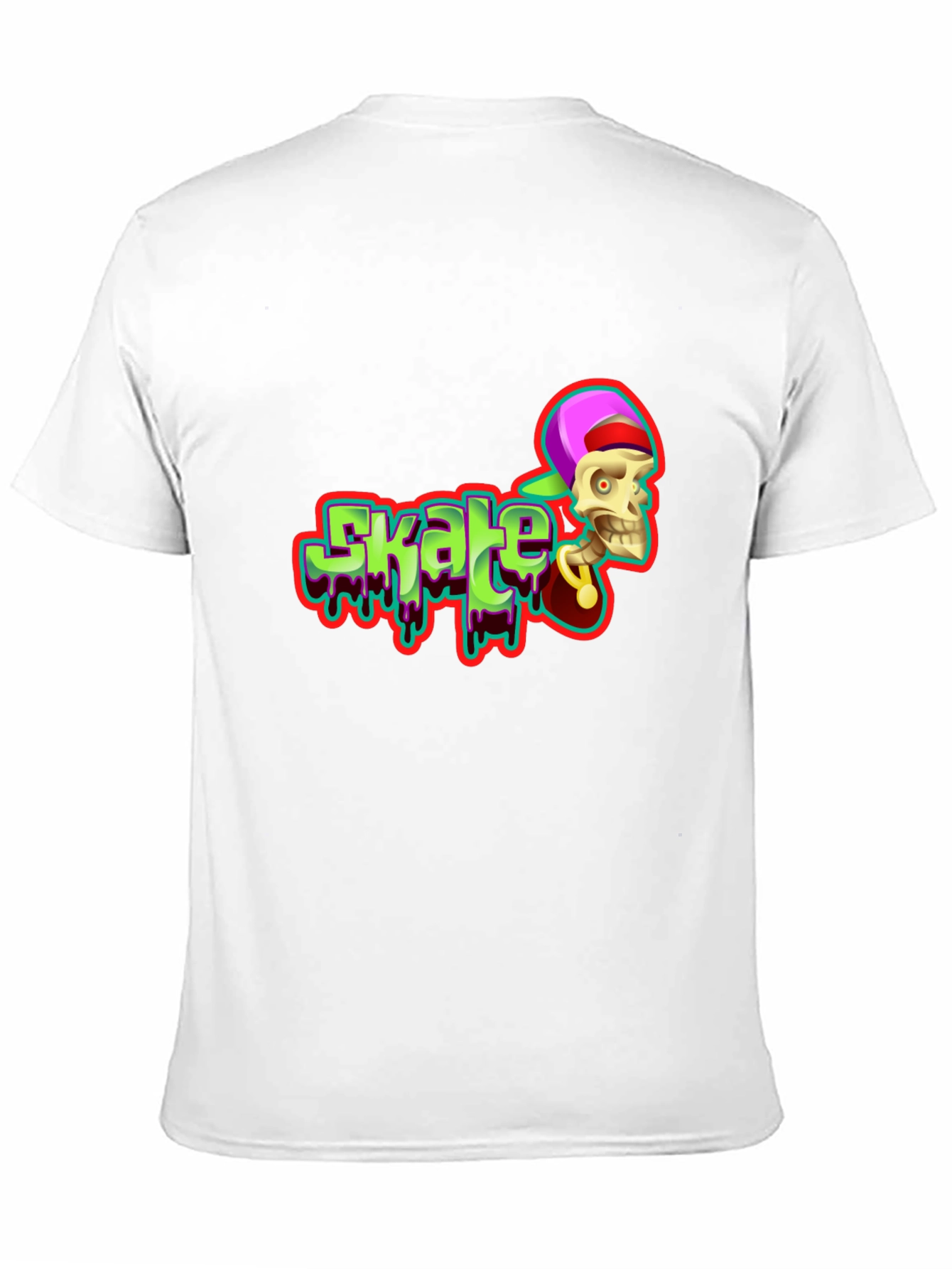 Skate Skeleton T-Shirt - Cool Graphic Tee