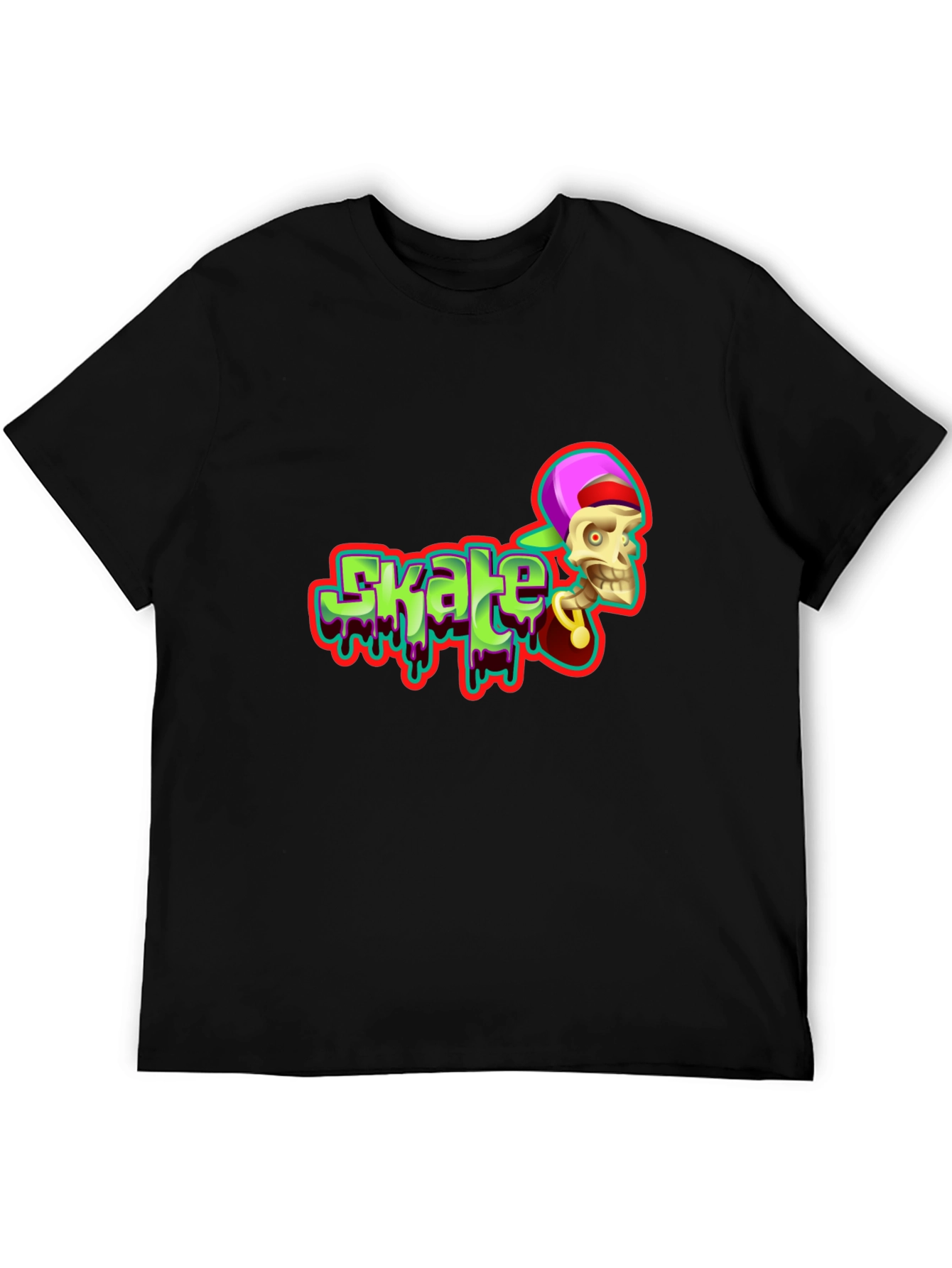 Skate Skeleton T-Shirt - Cool Graphic Tee
