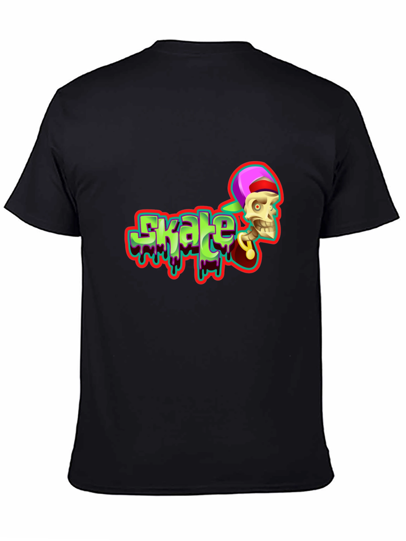 Skate Skeleton T-Shirt - Cool Graphic Tee