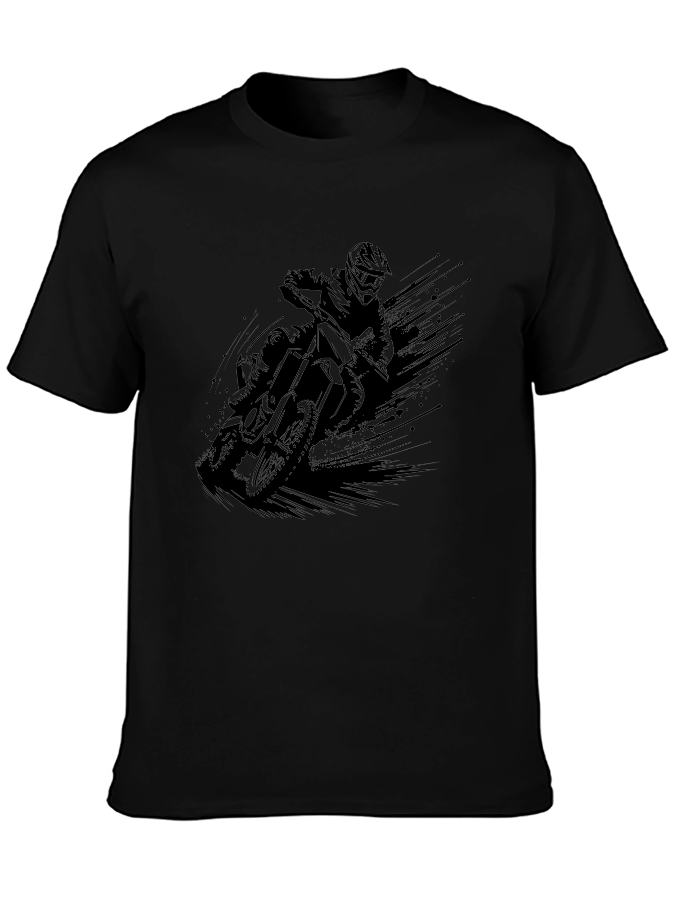 Black Motorcycle Graphic T-Shirt - Ride in Style