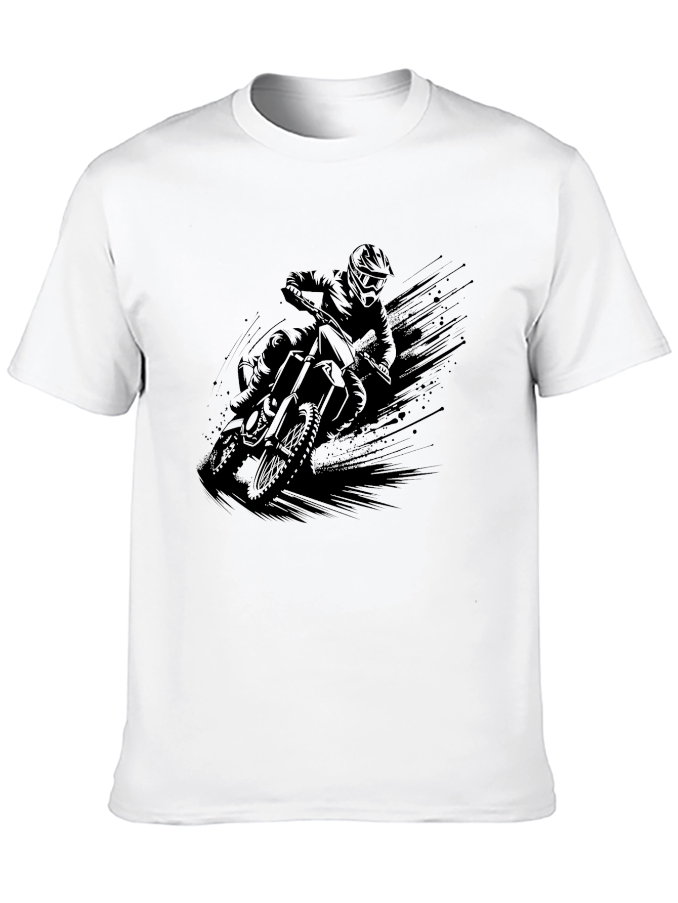 Black Motorcycle Graphic T-Shirt - Ride in Style
