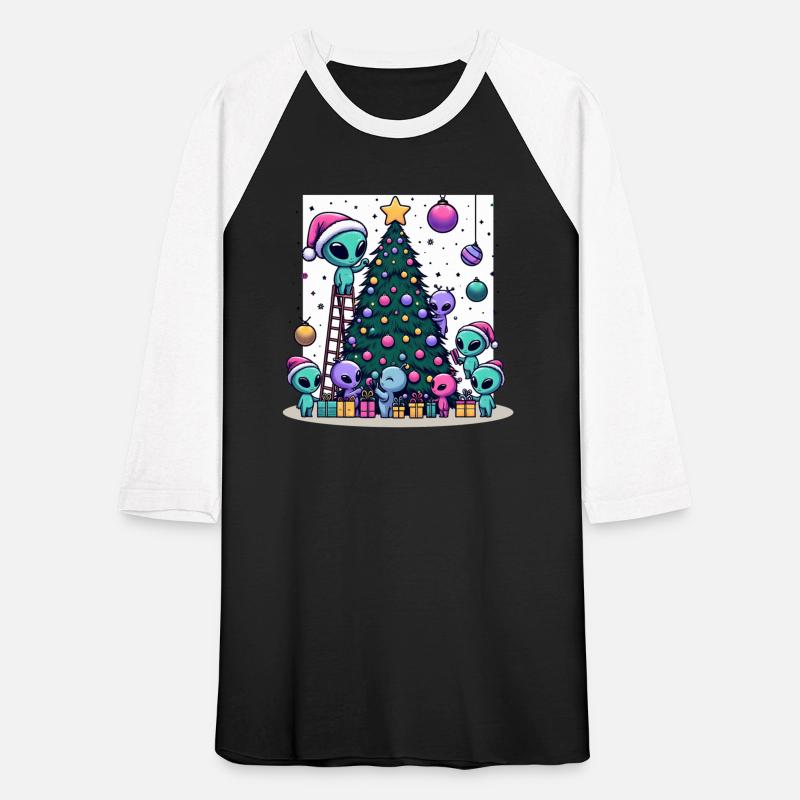 Aliens decorate Christmas tree