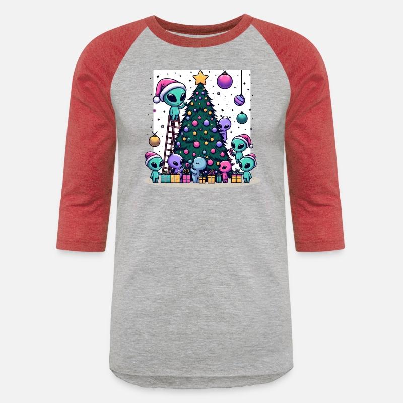 Aliens decorate Christmas tree