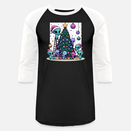 Aliens decorate Christmas tree