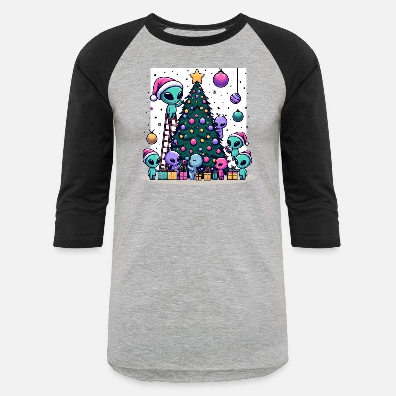 Aliens decorate Christmas tree