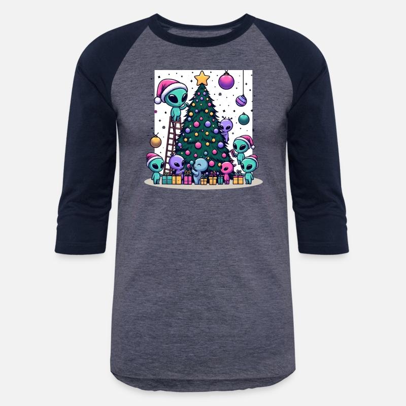 Aliens decorate Christmas tree