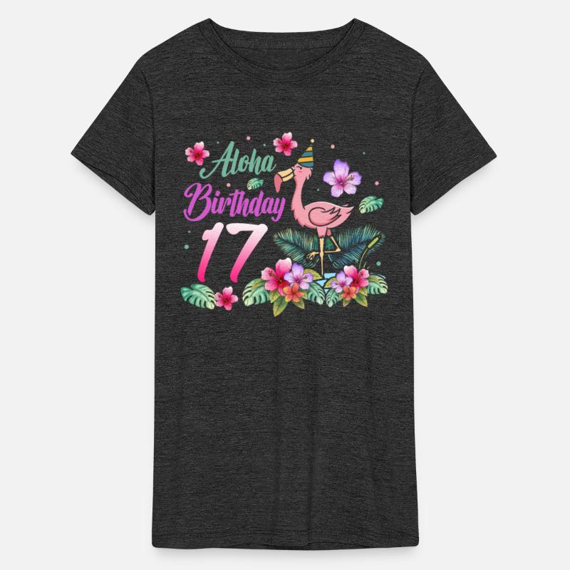 Aloha Birthday 17 Flamingo Bird 17th Birthday