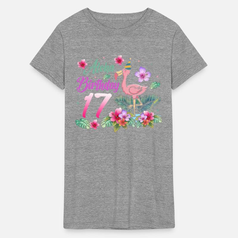 Aloha Birthday 17 Flamingo Bird 17th Birthday