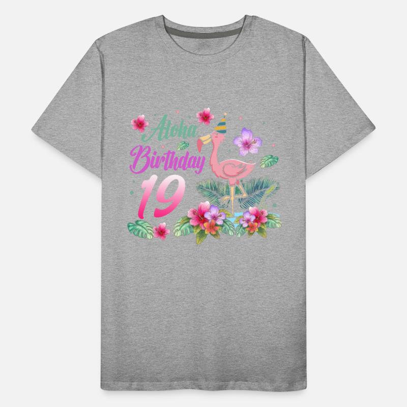 Aloha Birthday 19 Flamingo Bird 19th Birthday