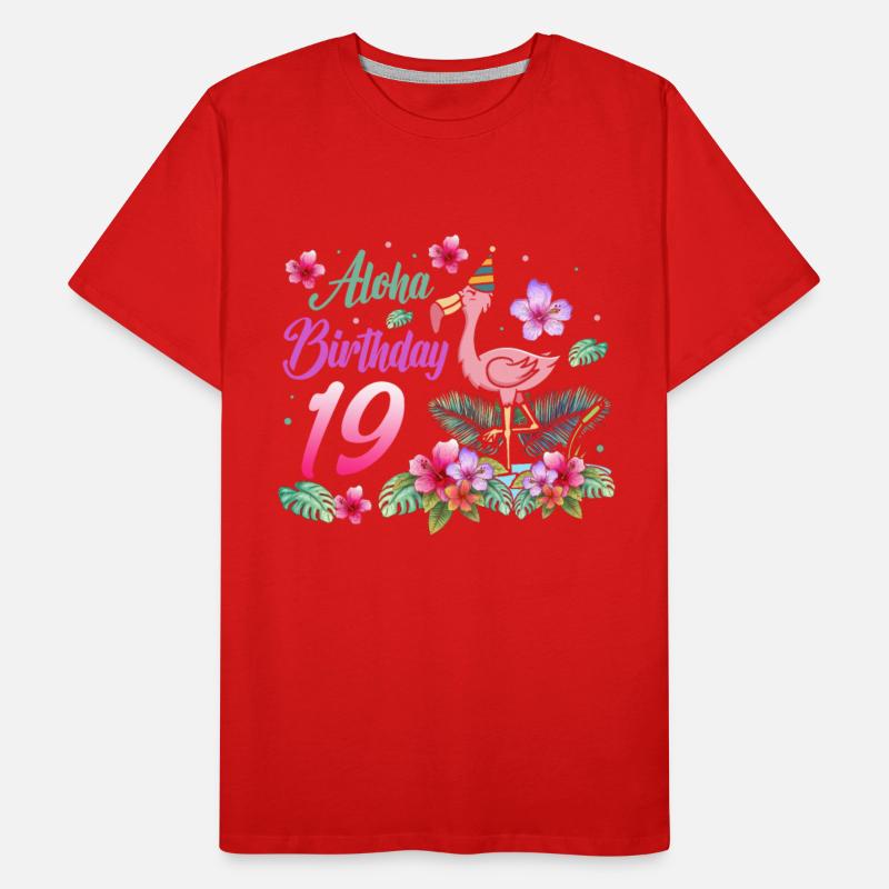 Aloha Birthday 19 Flamingo Bird 19th Birthday