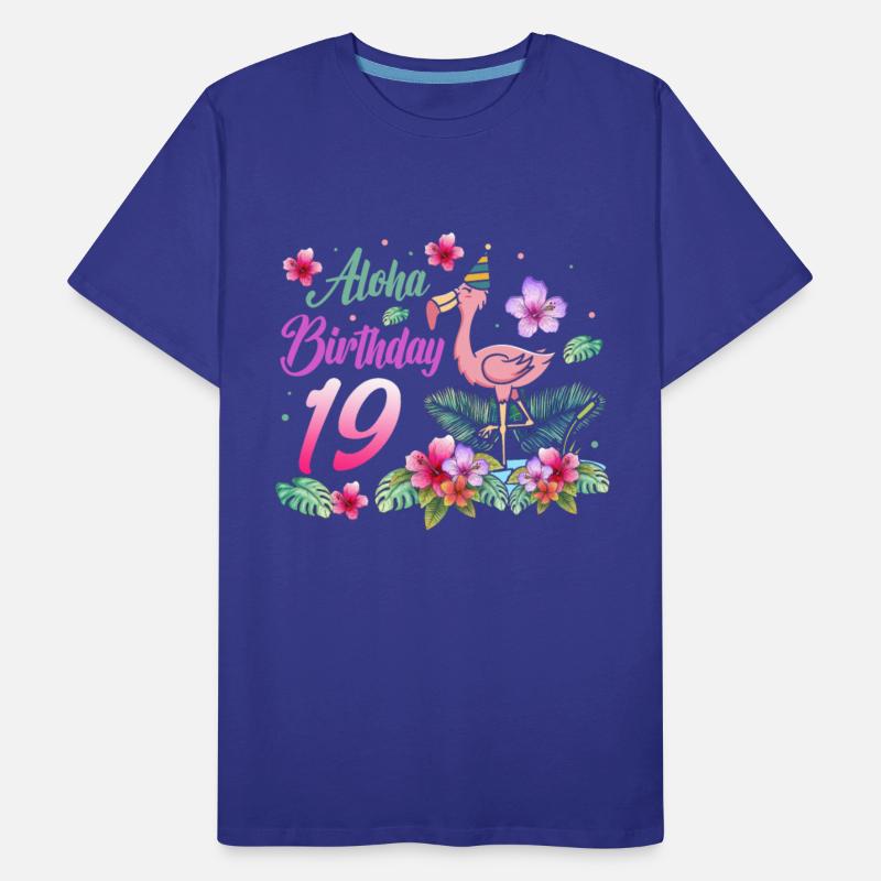 Aloha Birthday 19 Flamingo Bird 19th Birthday