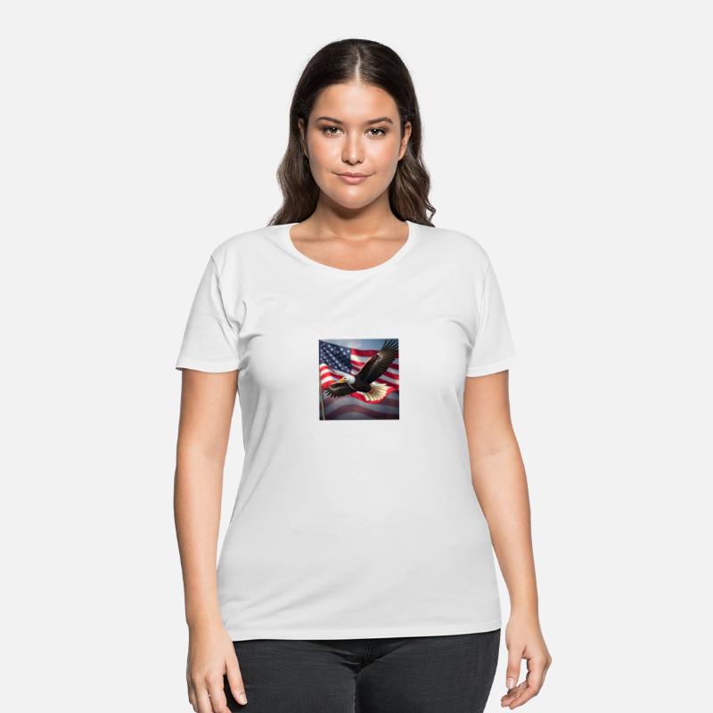 america national bird with usa flag