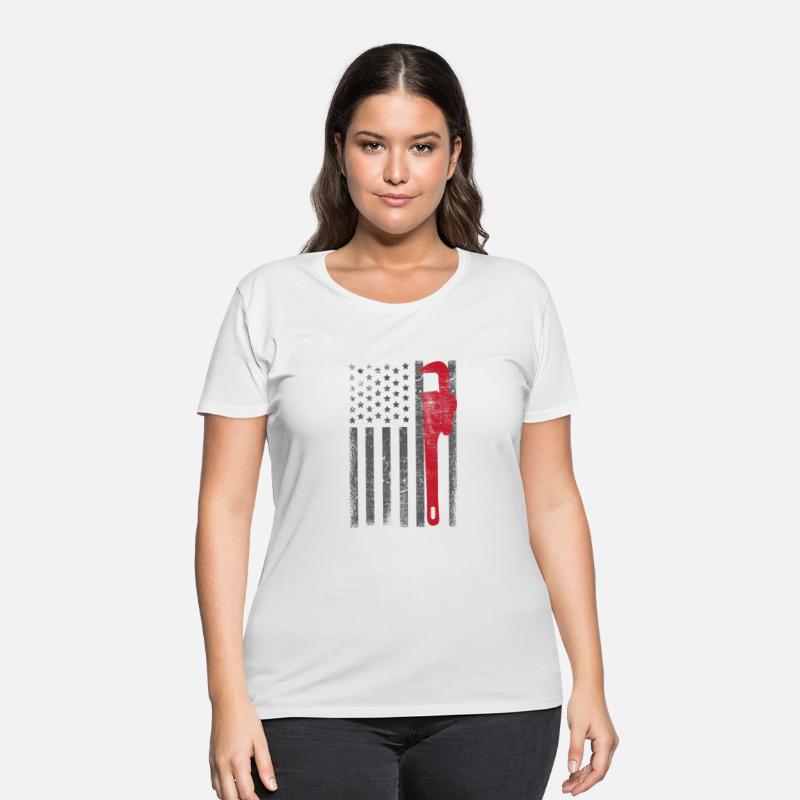 American Flag Plumber Plumbing Worker